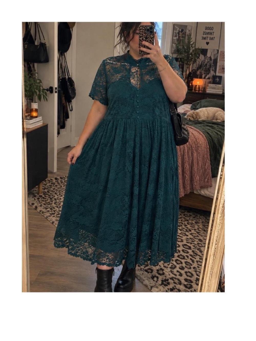 Retro Chic By Torrid Teal Lace Midi Dress Size 20